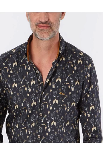 Szatén ing a pezsgő bontáshoz