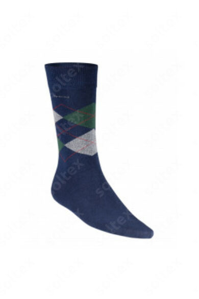 Káró  kockás kék-zöld - v.szürke zokni (marine2)